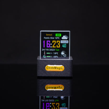 Mini Transparent WiFi Weather Clock – Trendy LED Display for Home & Desk Décor
