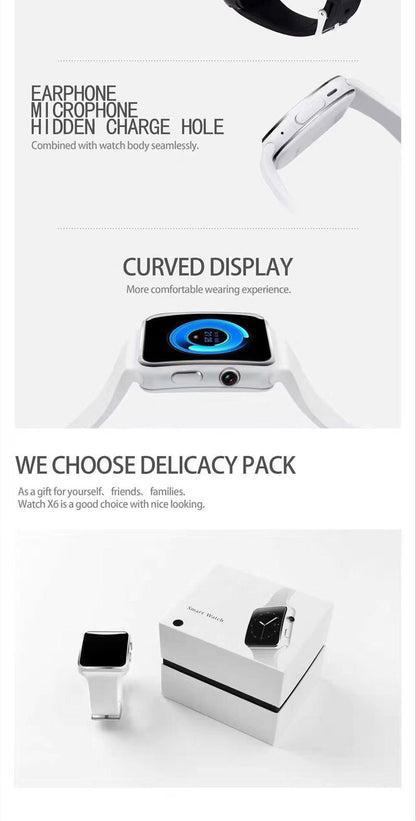 Luxury 1.54'' Bluetooth Smartwatch – Touchscreen SIM Card Phone Watch with Camera, Fitness Tracker & Social App Support
