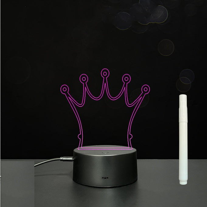 3D LED Acrylic Message Board – Glowing Handwriting Note Pad with Light-Up Display