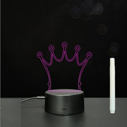 3D LED Acrylic Message Board – Glowing Handwriting Note Pad with Light-Up Display