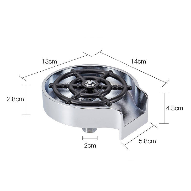 Automatic High-Pressure Cup Washer for Bar Counter & Kitchen Sink – Spray Faucet Tool for Coffee Pitchers & Glasses