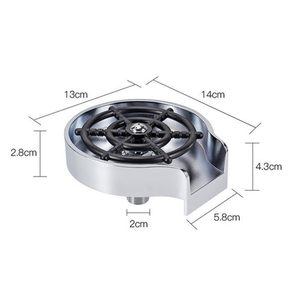 Automatic High-Pressure Cup Washer for Bar Counter & Kitchen Sink – Spray Faucet Tool for Coffee Pitchers & Glasses