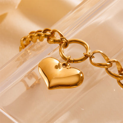Women's Punk Titanium Steel Chain Bracelet – Retro Hip-Hop Round Link Stainless Steel Jewelry
