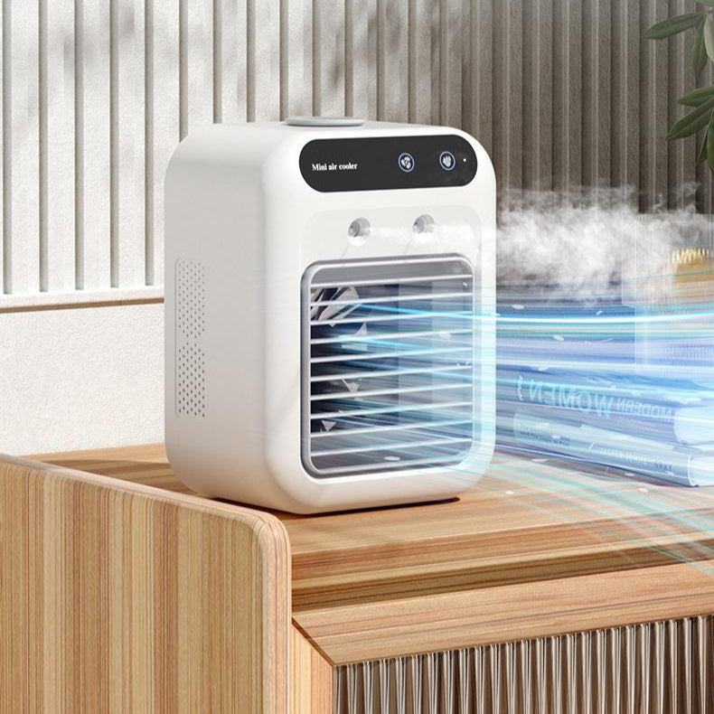 Portable Air Conditioner Fan – Mini Air Cooler with Water Cooling for Home, Office, or Car Use | Personal AC & Humidifier Combo