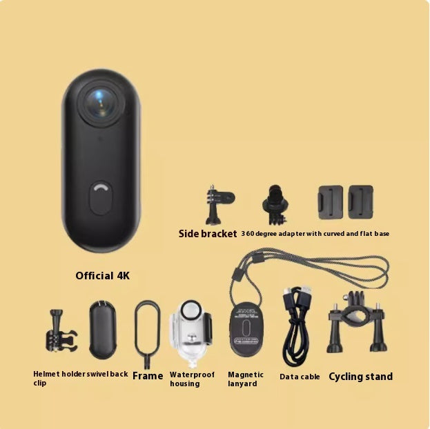 4K Mini Action Camera – Helmet-Mount Sports Cam for Motorcycle, Bike & Outdoor Filming