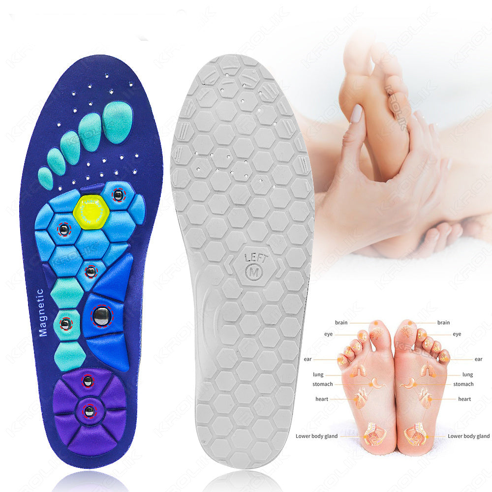 Magnetic Acupressure Insoles – Orthopedic Massage Shoe Pads for Pain Relief & Anti-Fatigue Support