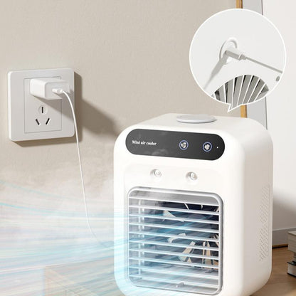 Portable Air Conditioner Fan – Mini Air Cooler with Water Cooling for Home, Office, or Car Use | Personal AC & Humidifier Combo