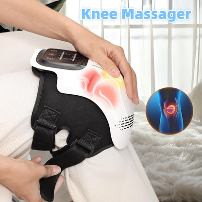Rechargeable Electric Knee Massager – Heating, Infrared, Vibration & Kneading Therapy for Pain Relief