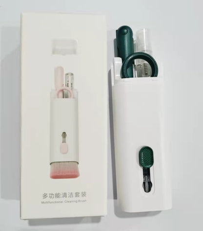 7-in-1 Multifunctional Cleaning Kit – Bluetooth Earbuds Cleaner, Keyboard Brush, Keycap Puller & Screen Cleaning Pen