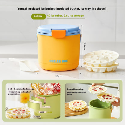 Outdoor Camping Ice Cube Dispenser – Insulated Press Barrel for Cold Drink Storage