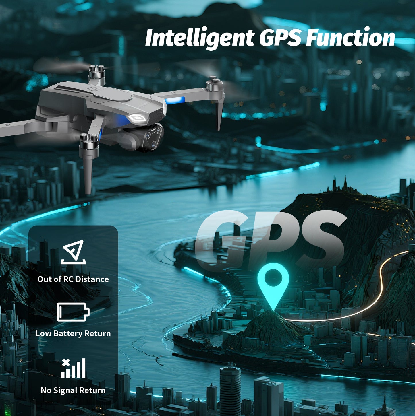 4DRC M7 GPS 4K Drone for Adults – Brushless Motor, Follow Me Mode, Long Range RC Quadcopter with Camera