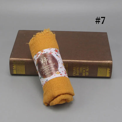 Bubble Cotton Crinkle Cloud Hijab – Solid Color Muslim Head Scarf & Shawl for Women | 40 Colors