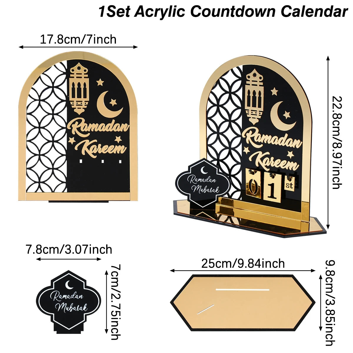 Ramadan Countdown Calendar - Ramadan Acrylic Ornament