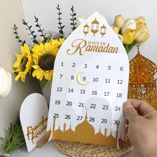 Ramadan Countdown Calendar - 30-Day Acrylic Eid Table Decoration