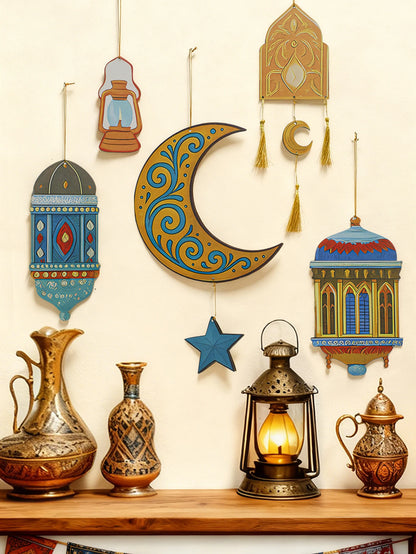Ramadan Moon & Star Lantern - Wall Hanging Decoration