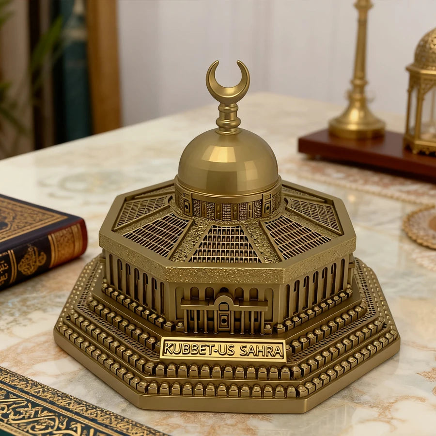 Gold-Plated Dome of the Rock Model - Islamic Home Decor