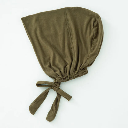 Women's Cotton Jersey Hijab Undercap - Tie Back Inner Cap with 82 Color Options