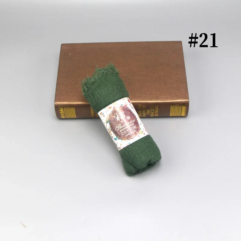 Bubble Cotton Crinkle Cloud Hijab – Solid Color Muslim Head Scarf & Shawl for Women | 40 Colors