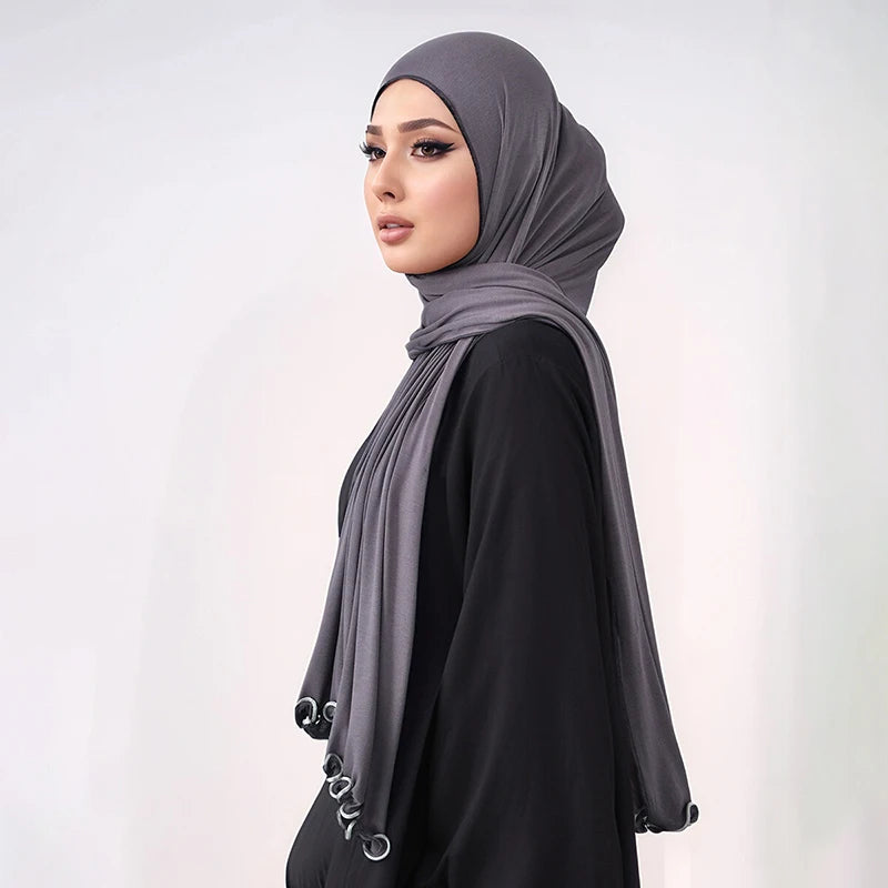 Modal Cotton Jersey Hijab - Stretch Scarf 170x55cm
