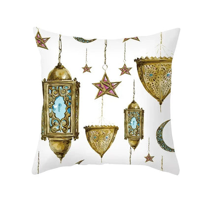 Eid Mubarak Cushion Cover - Ramadan Decorative Pillowcase