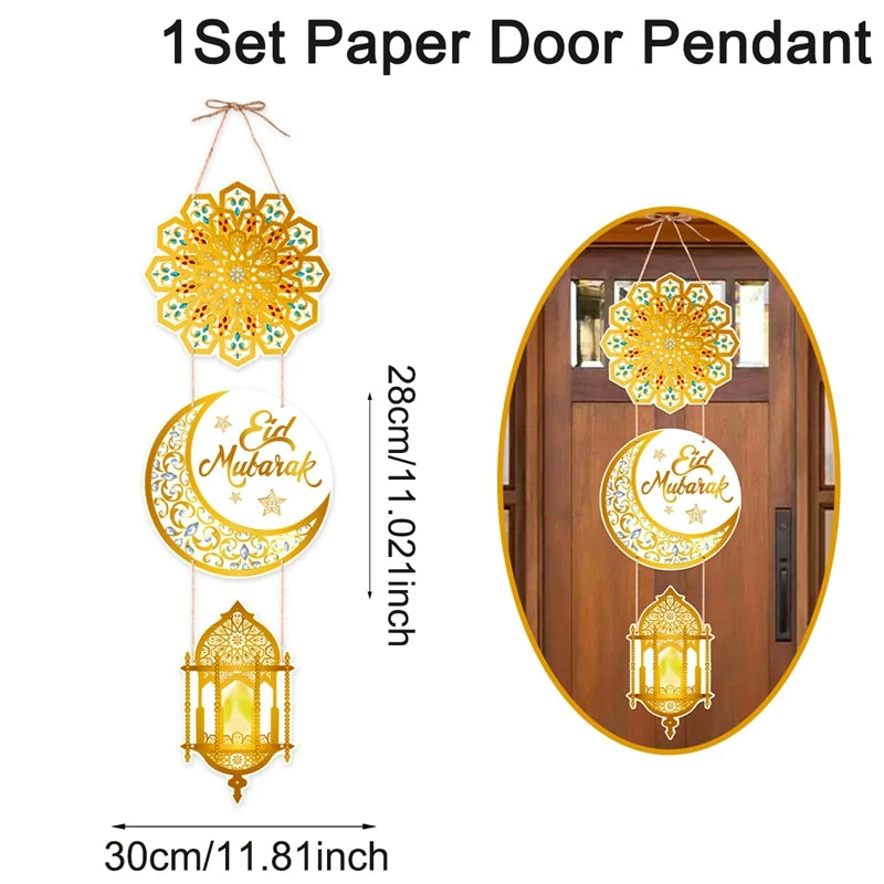 Eid Mubarak Door Hanging - Ramadan Decoration Flag
