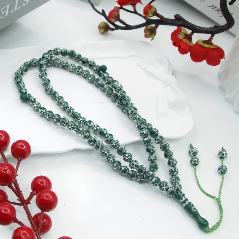 99 Bead Tasbih - Muslim Prayer Beads with Tassel