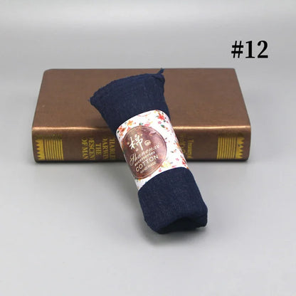 Bubble Cotton Crinkle Cloud Hijab – Solid Color Muslim Head Scarf & Shawl for Women | 40 Colors