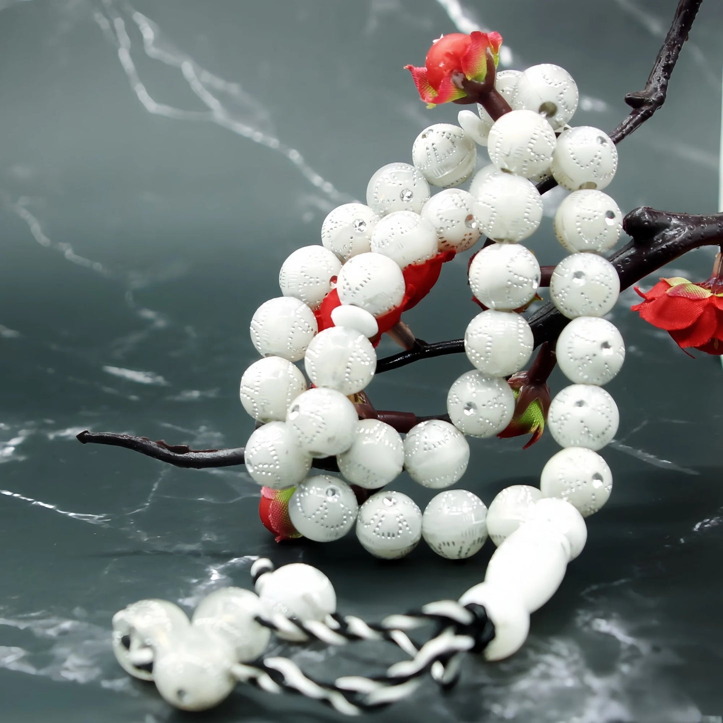 5-Pack Resin Tasbih Prayer Beads | 8mm 33-Bead Islamic Rosary Bracelet & Necklace | 6 Colors