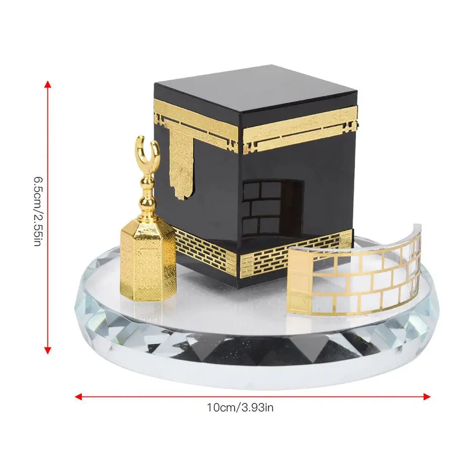 Crystal Kaaba Model - Gold-Plated Islamic Decor