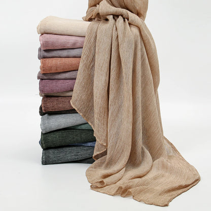 Rayon Cotton Hijab Scarf - Soft Shawl 180x80cm