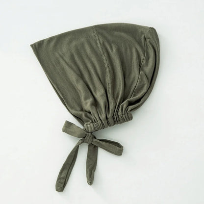 Women's Cotton Jersey Hijab Undercap - Tie Back Inner Cap with 82 Color Options