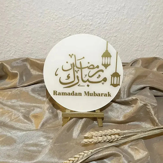 Ramadan Acrylic Table Signs - 2pcs Eid Centerpiece Set