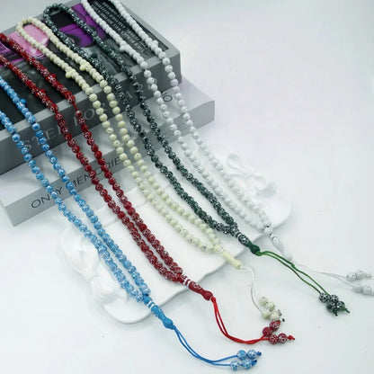 99 Bead Tasbih - Muslim Prayer Beads with Tassel