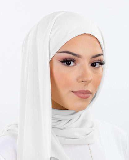 Instant Chiffon Hijab - Pin-Free Jersey Bonnet