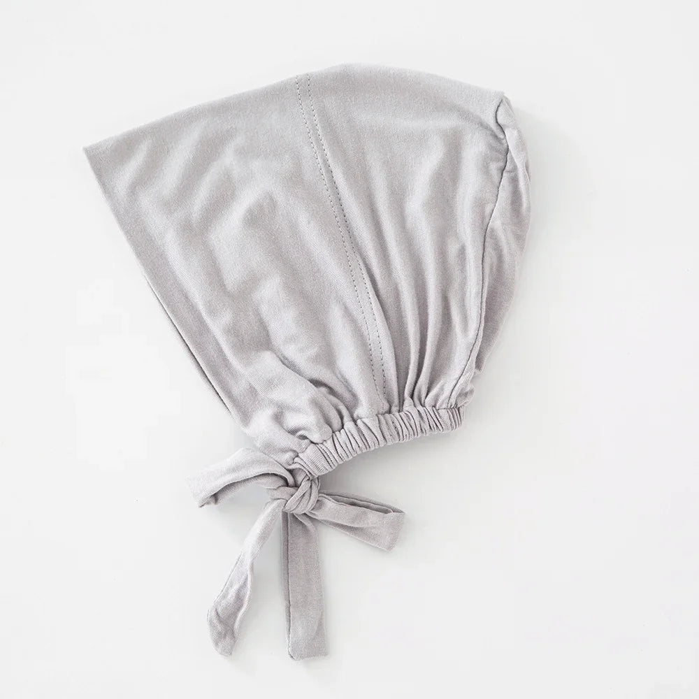 Women's Cotton Jersey Hijab Undercap - Tie Back Inner Cap with 82 Color Options