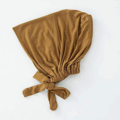 Women's Cotton Jersey Hijab Undercap - Tie Back Inner Cap with 82 Color Options