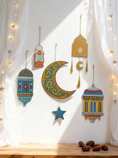 Ramadan Moon & Star Lantern - Wall Hanging Decoration