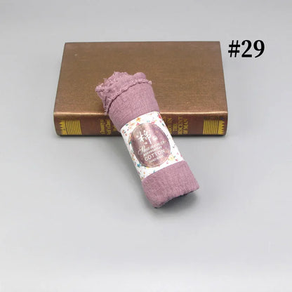 Bubble Cotton Crinkle Cloud Hijab – Solid Color Muslim Head Scarf & Shawl for Women | 40 Colors