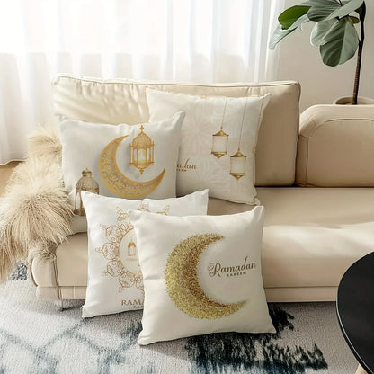 Eid Mubarak Cushion Cover - Ramadan Decorative Pillowcase
