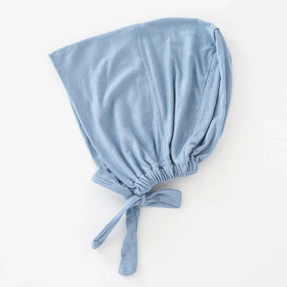 Women's Cotton Jersey Hijab Undercap - Tie Back Inner Cap with 82 Color Options