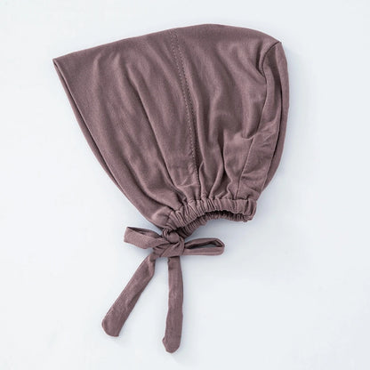 Women's Cotton Jersey Hijab Undercap - Tie Back Inner Cap with 82 Color Options