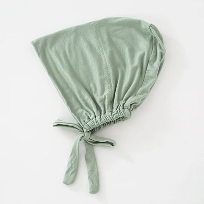 Women's Cotton Jersey Hijab Undercap - Tie Back Inner Cap with 82 Color Options