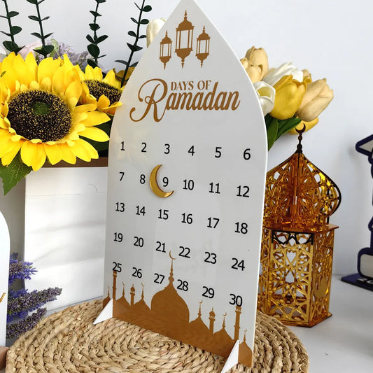 Ramadan Countdown Calendar - 30-Day Acrylic Eid Table Decoration