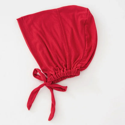 Women's Cotton Jersey Hijab Undercap - Tie Back Inner Cap with 82 Color Options