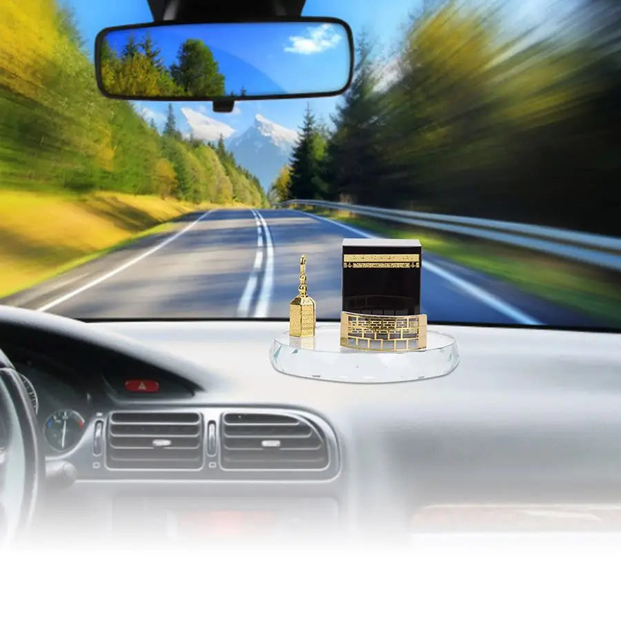 Crystal Kaaba Model - Gold-Plated Islamic Decor