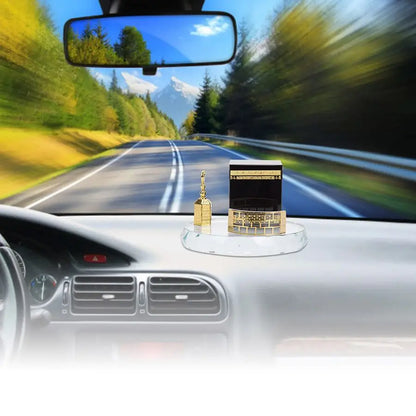 Crystal Kaaba Model - Gold-Plated Islamic Decor