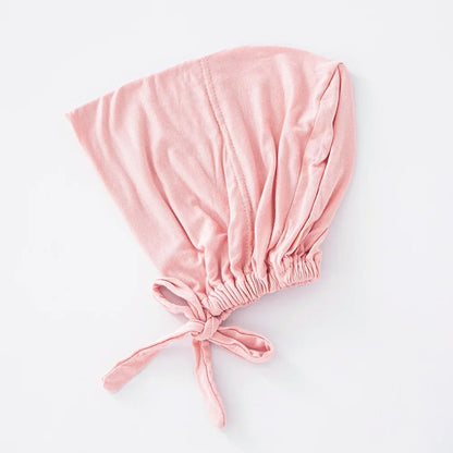 Women's Cotton Jersey Hijab Undercap - Tie Back Inner Cap with 82 Color Options