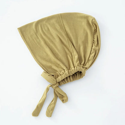 Women's Cotton Jersey Hijab Undercap - Tie Back Inner Cap with 82 Color Options