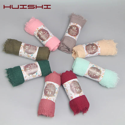 Bubble Cotton Crinkle Cloud Hijab – Solid Color Muslim Head Scarf & Shawl for Women | 40 Colors