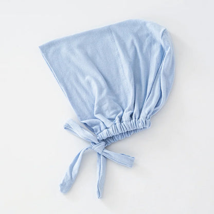 Women's Cotton Jersey Hijab Undercap - Tie Back Inner Cap with 82 Color Options